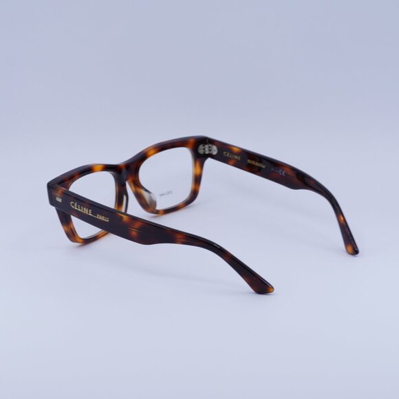 Celine CL50011F 054 Eyeglasses Havana 49mm Square Frame - Picture 7 of 8